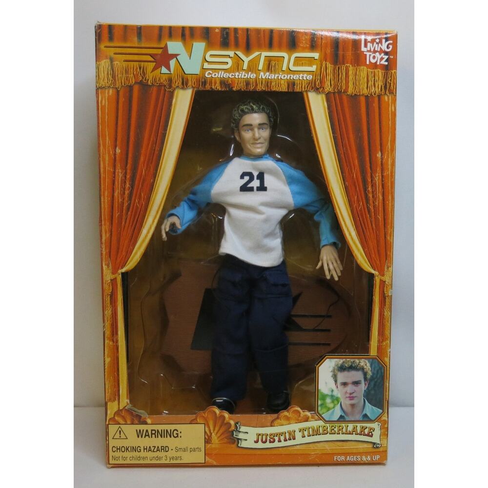 VINTAGE 2000 NSYNC Justin Timberlake Marionette Doll New In Box Living Toyz